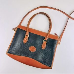 Vintage DOONEY & BOURKE Pebbled Leather Top Handle Satchel Bag Crossbody Strap